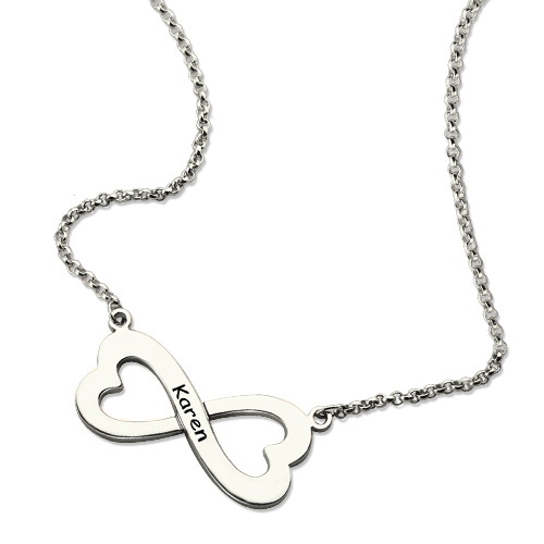 Infinity Heart-Shaped Name Necklace