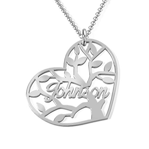 Heart Forever Name Necklace Sterling Silver
