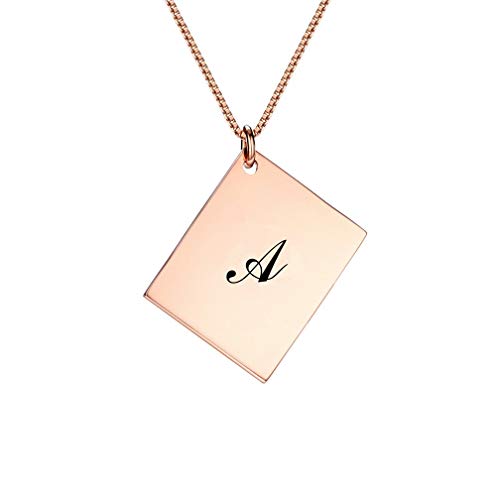 Rose Gold  Plated Nameplate Necklace