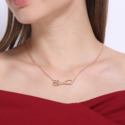 Unique Infinity Style Name Necklace