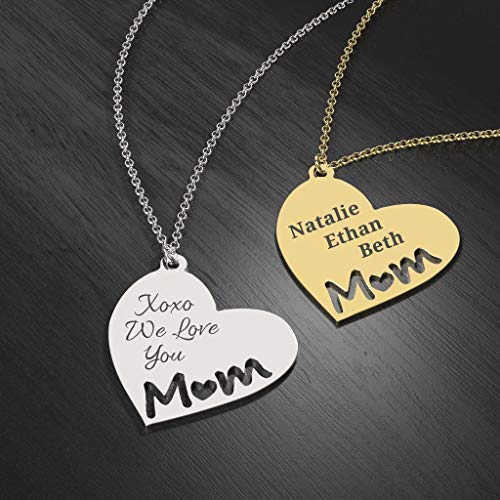 18k Gold Plated Heart Necklace For Mother
