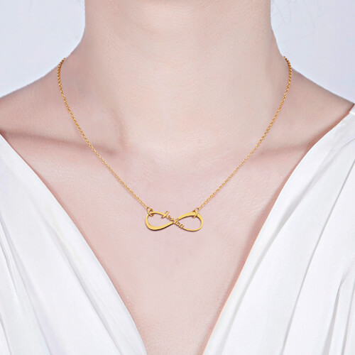 Personalized Single Name Infinity Necklace