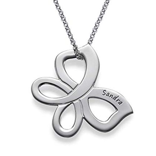 Butterfly Name Classic Necklace Sterling Silver