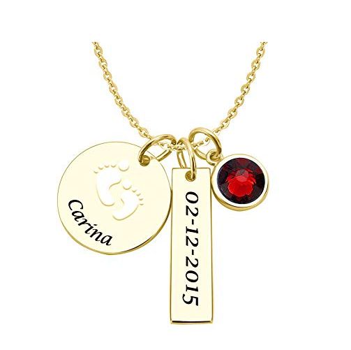 Baby Bar Necklace for Mothers Gold Plated