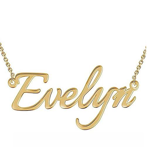 Personalized Name Necklace 18k Gold Plated